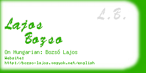 lajos bozso business card